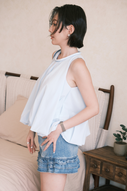 Skye Bubble Top in Blue