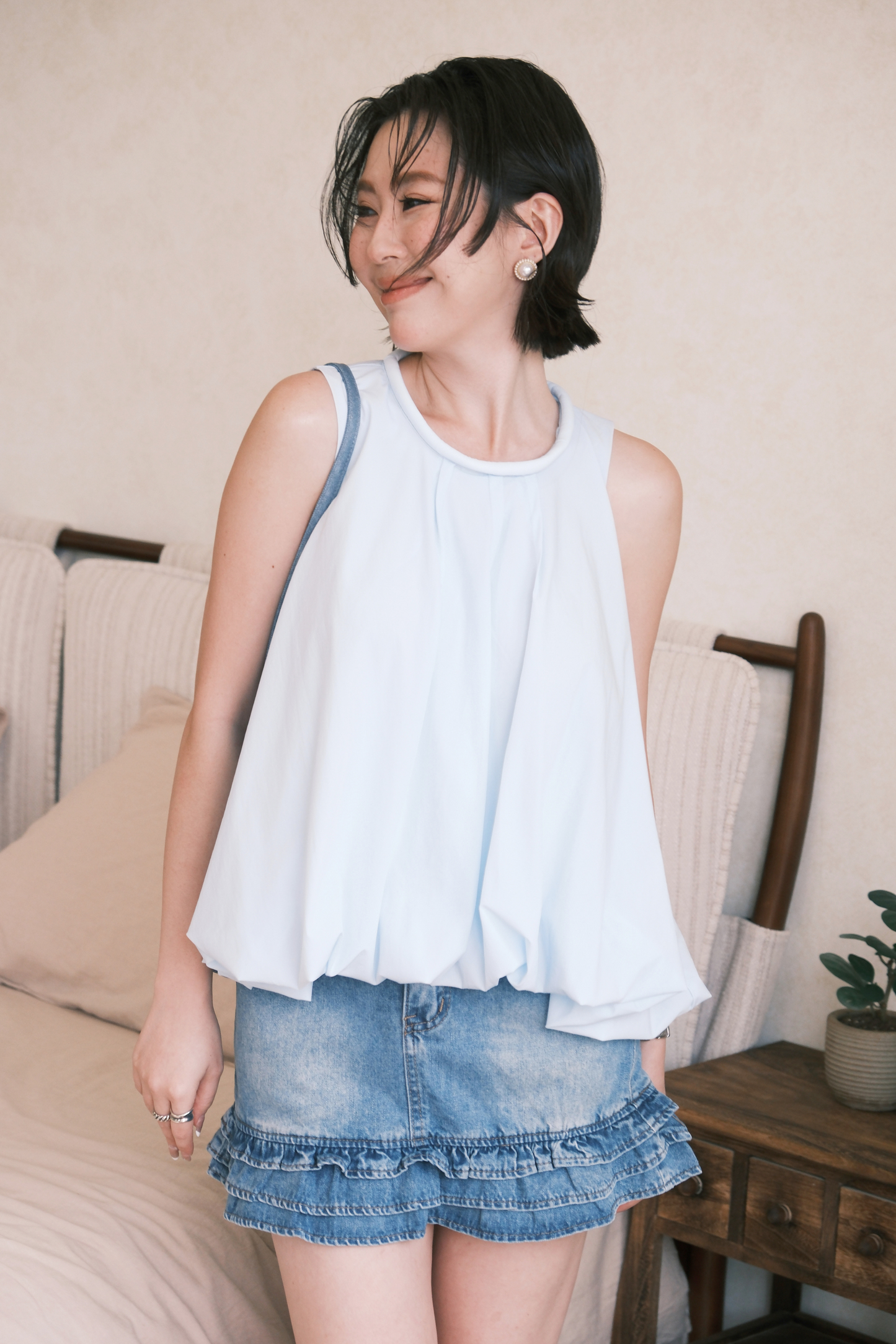 Rosalie Ruffle Denim Skirt