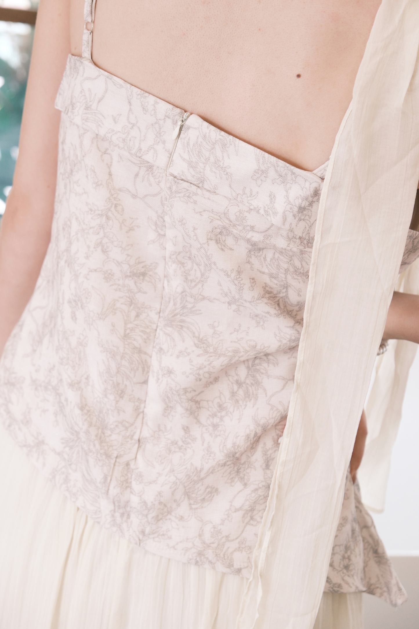 Seraphina Embroidered Dress in Cream