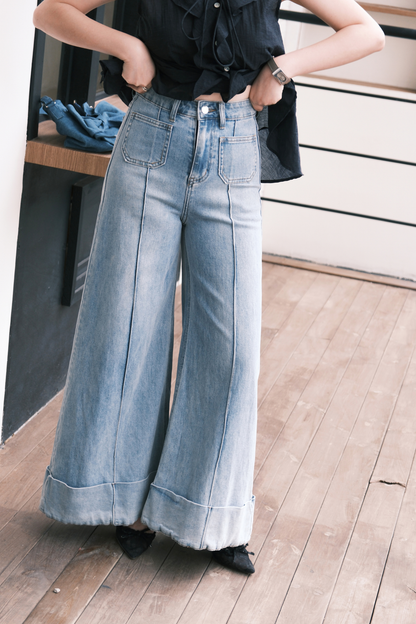 Amélie Denim Palazzo Pants