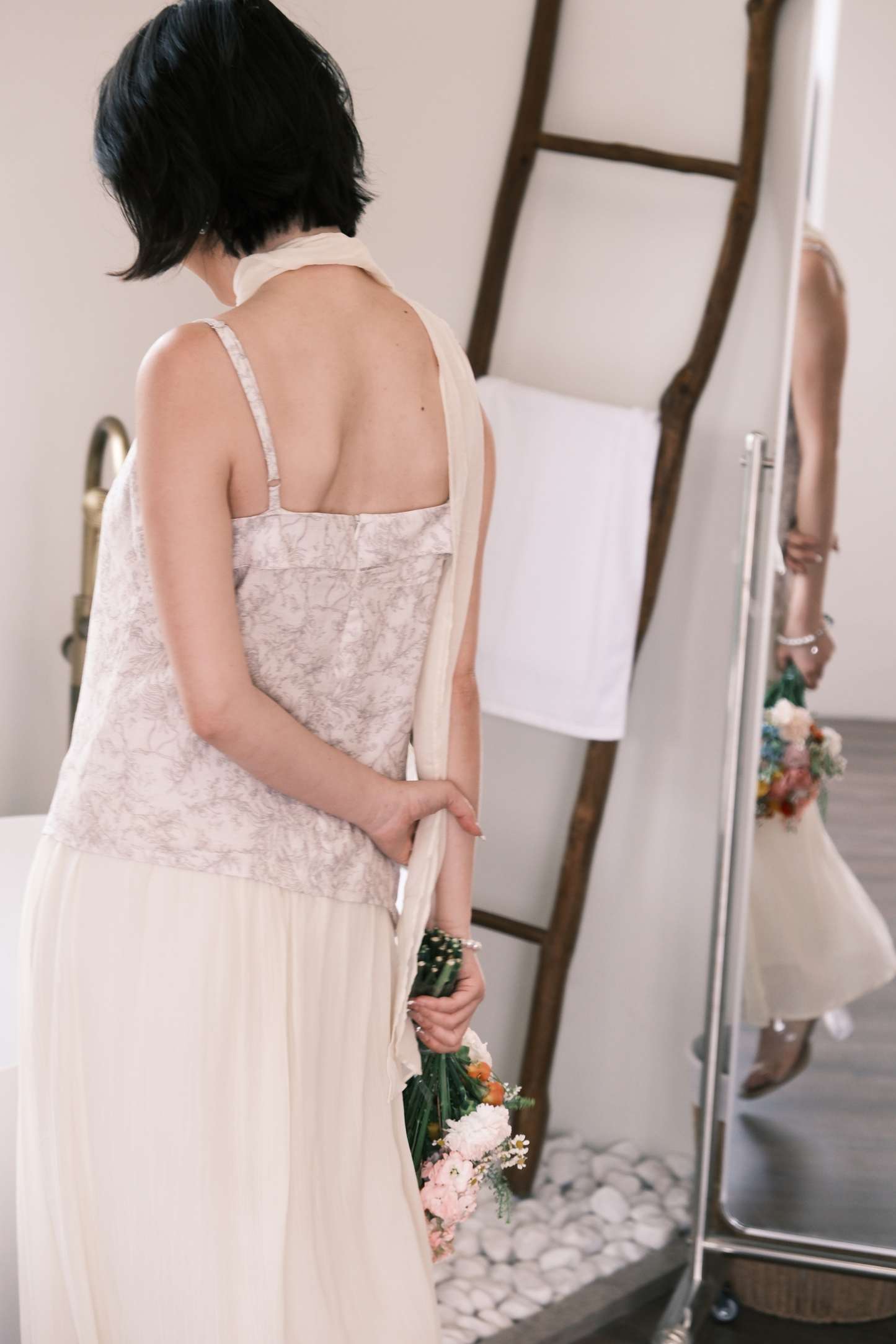 Seraphina Embroidered Dress in Cream