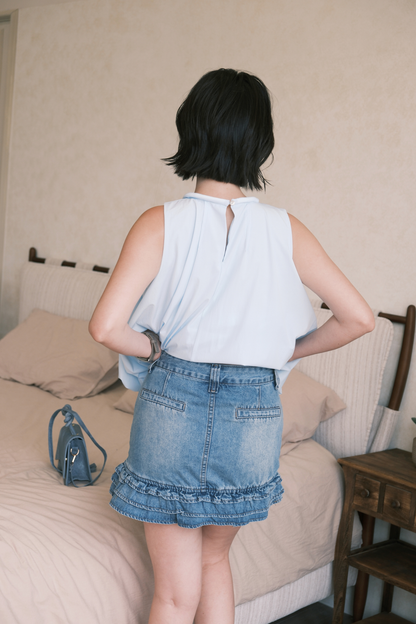 Rosalie Ruffle Denim Skirt