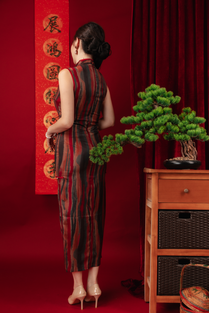 Elowen Vintage Jacquard Cheongsam Dress