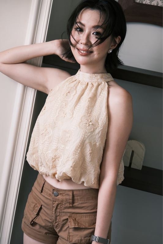 Fleur Halter Top in Yellow