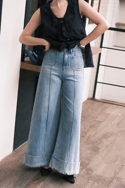 Amélie Denim Palazzo Pants
