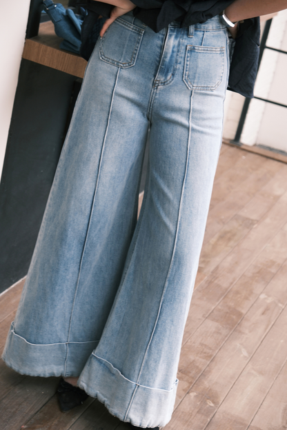Amélie Denim Palazzo Pants