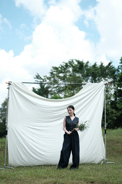 Olivia Straight-Leg Trousers in Dark Blue