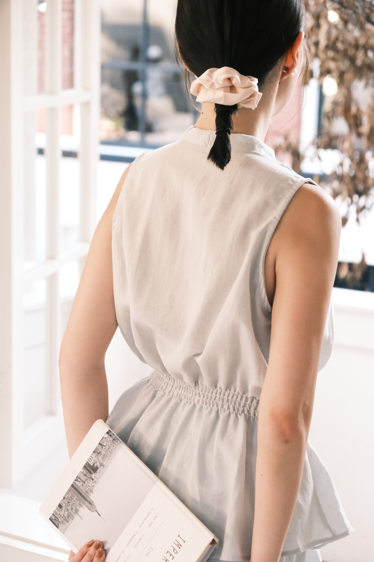 Livia Soft-Drape Two-Piece Set in Baby Blue