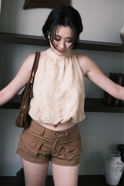 Fleur Halter Top in Yellow