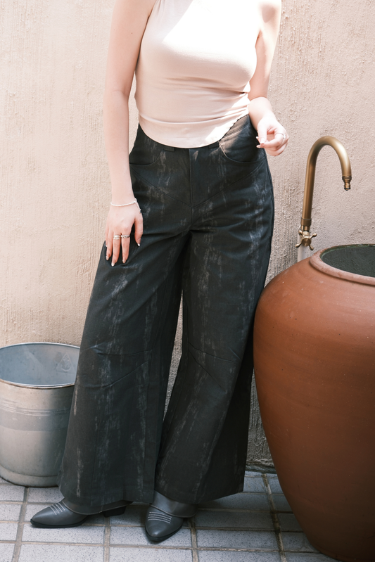 Aria Washed Wide-Leg Pants