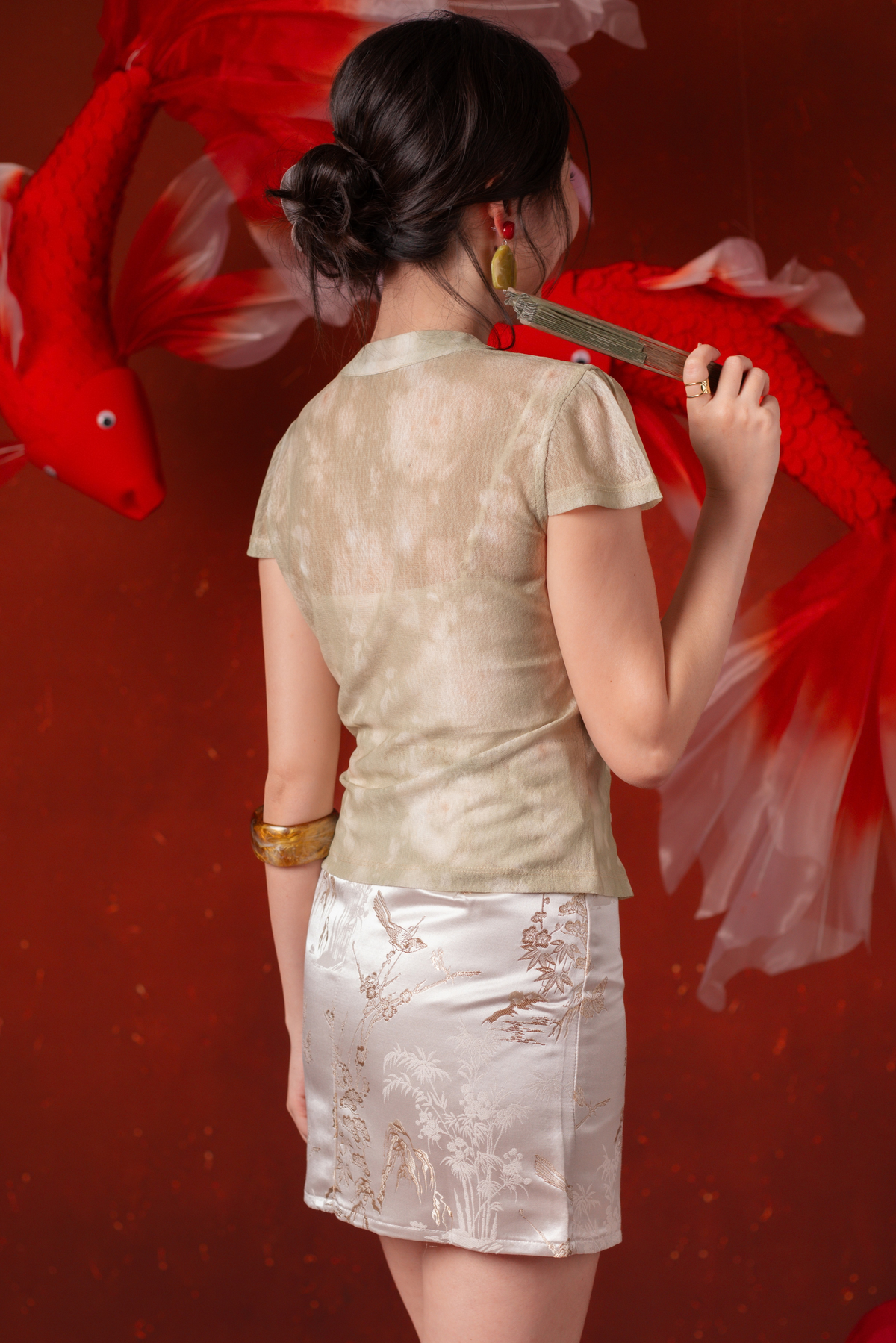 Isadora Bamboo Skort in Ivory