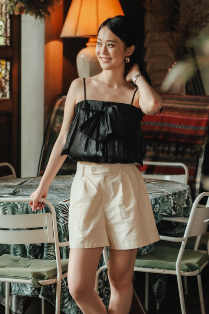 Sloane Everyday Cotton Shorts in Oat