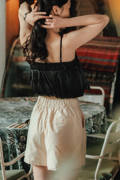Sloane Everyday Cotton Shorts in Oat