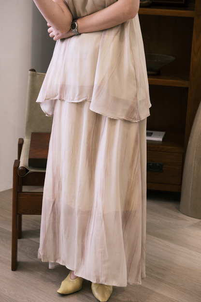 Virel Layered Lounge Set In Beige