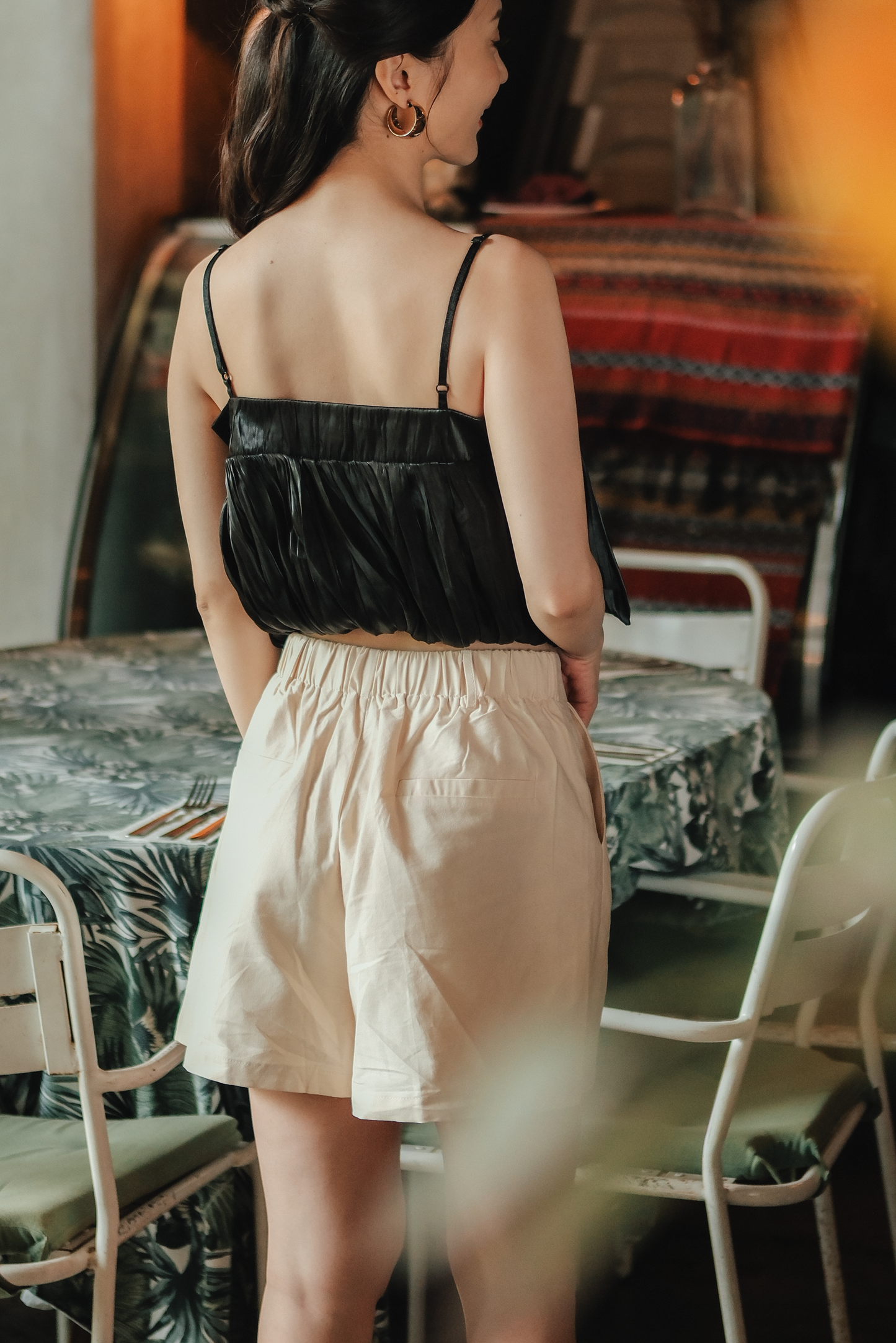 Sloane Everyday Cotton Shorts in Oat