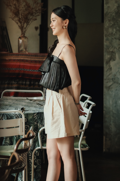 Sloane Everyday Cotton Shorts in Oat