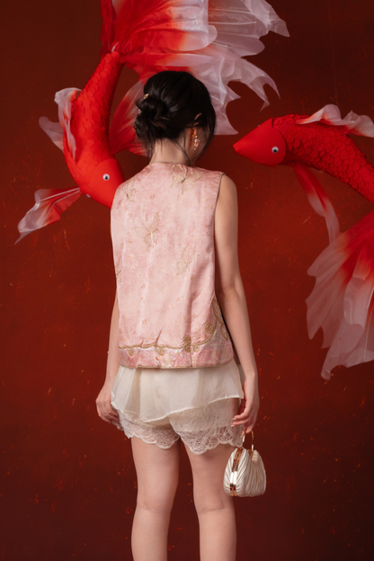 Rosalind Lace Layer Shorts in Ivory
