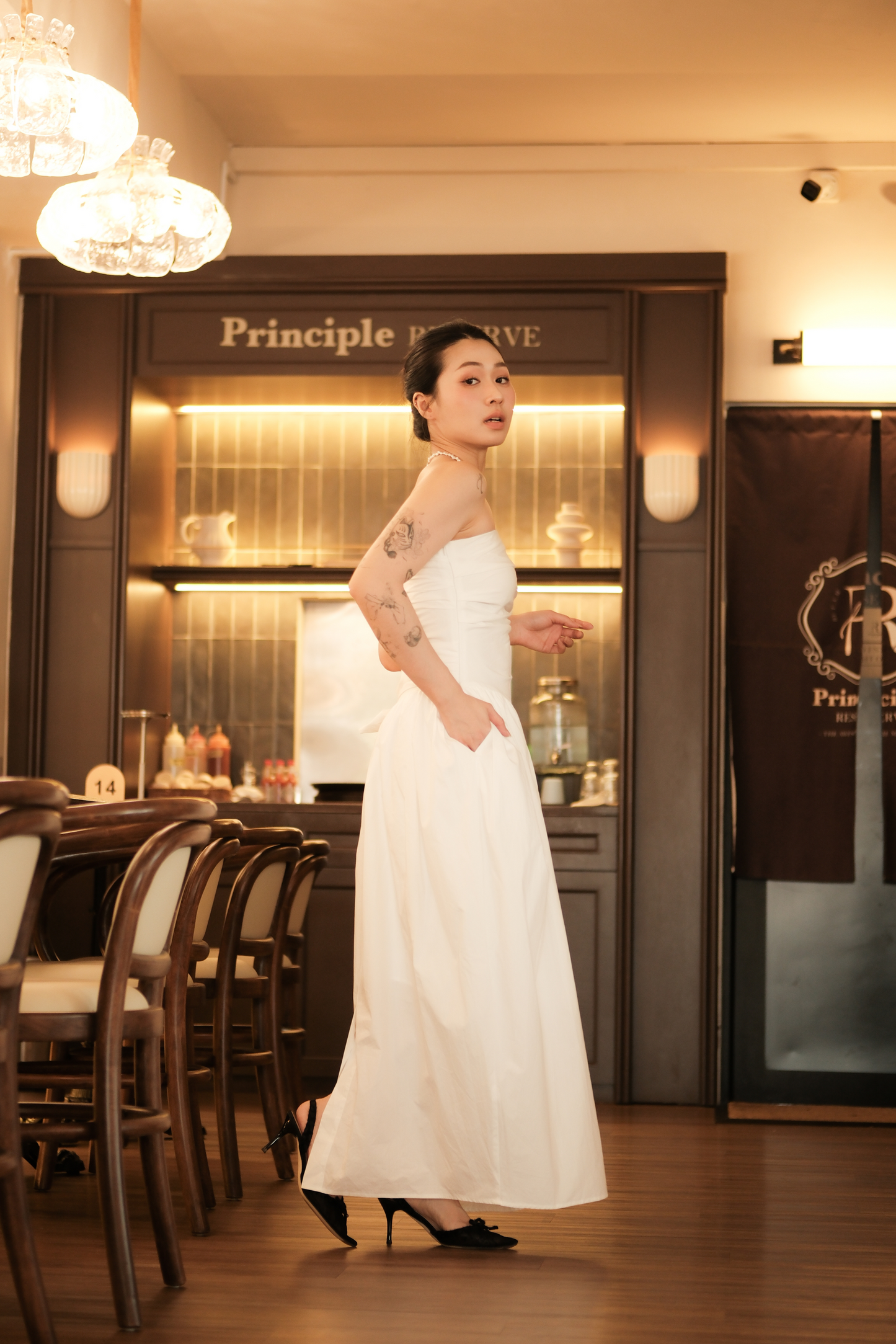 Céline Pure Bow Gown in Ivory