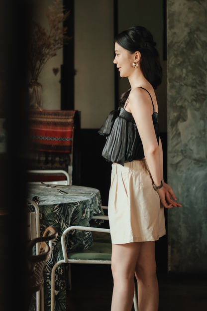 Sloane Everyday Cotton Shorts in Oat