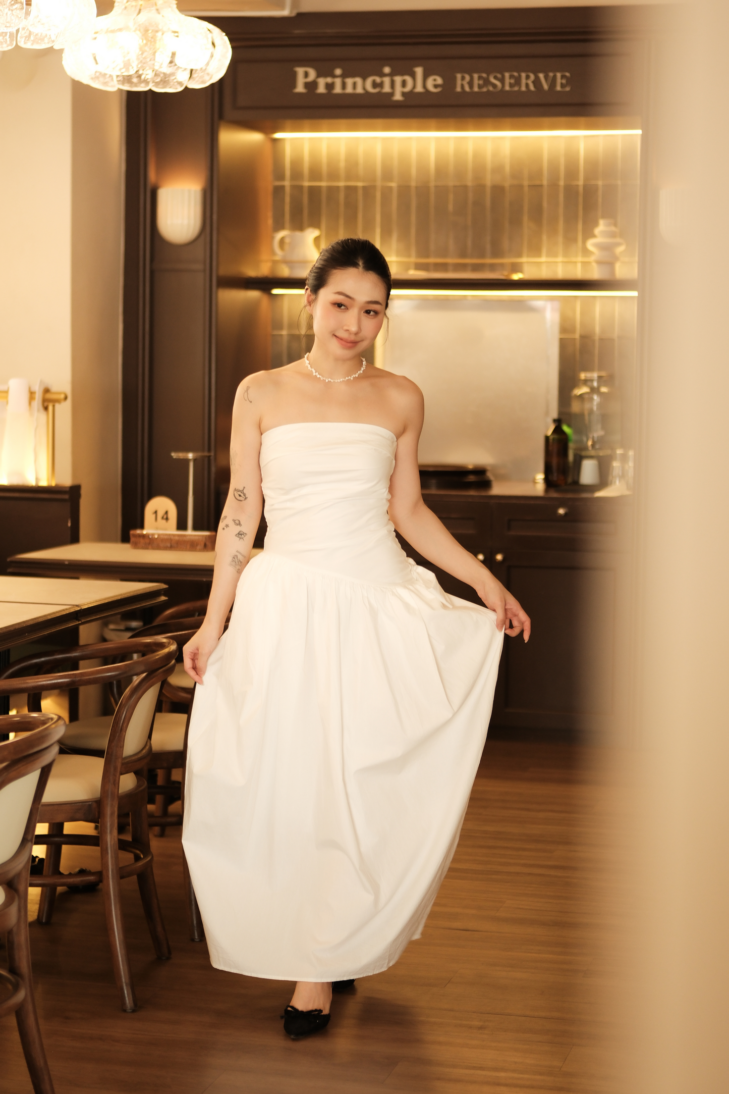 Céline Pure Bow Gown in Ivory