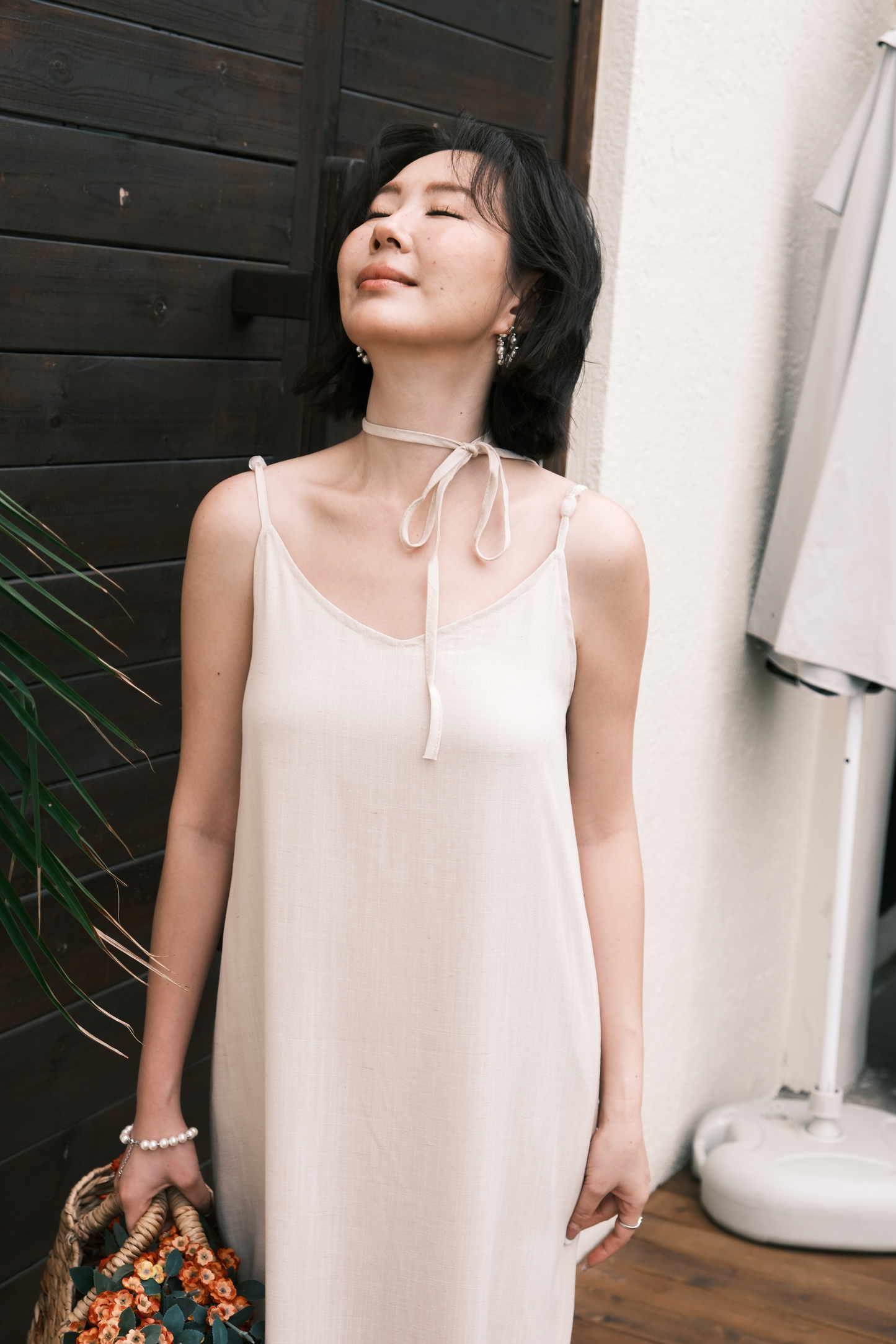 Soleia Fringe Maxi Dress in Oatmeal