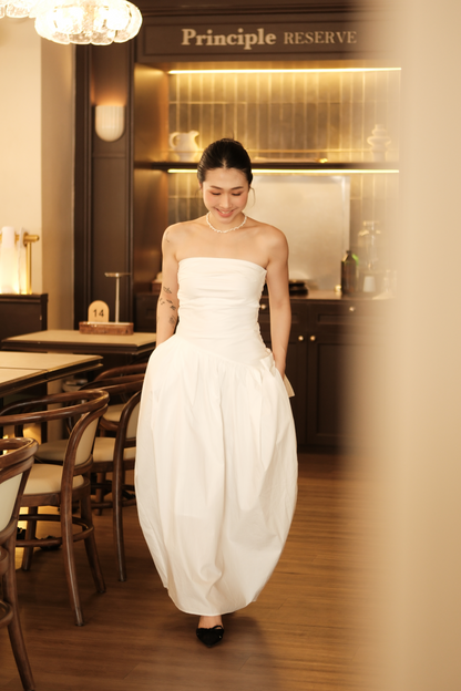 Céline Pure Bow Gown in Ivory