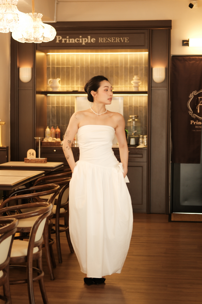 Céline Pure Bow Gown in Ivory