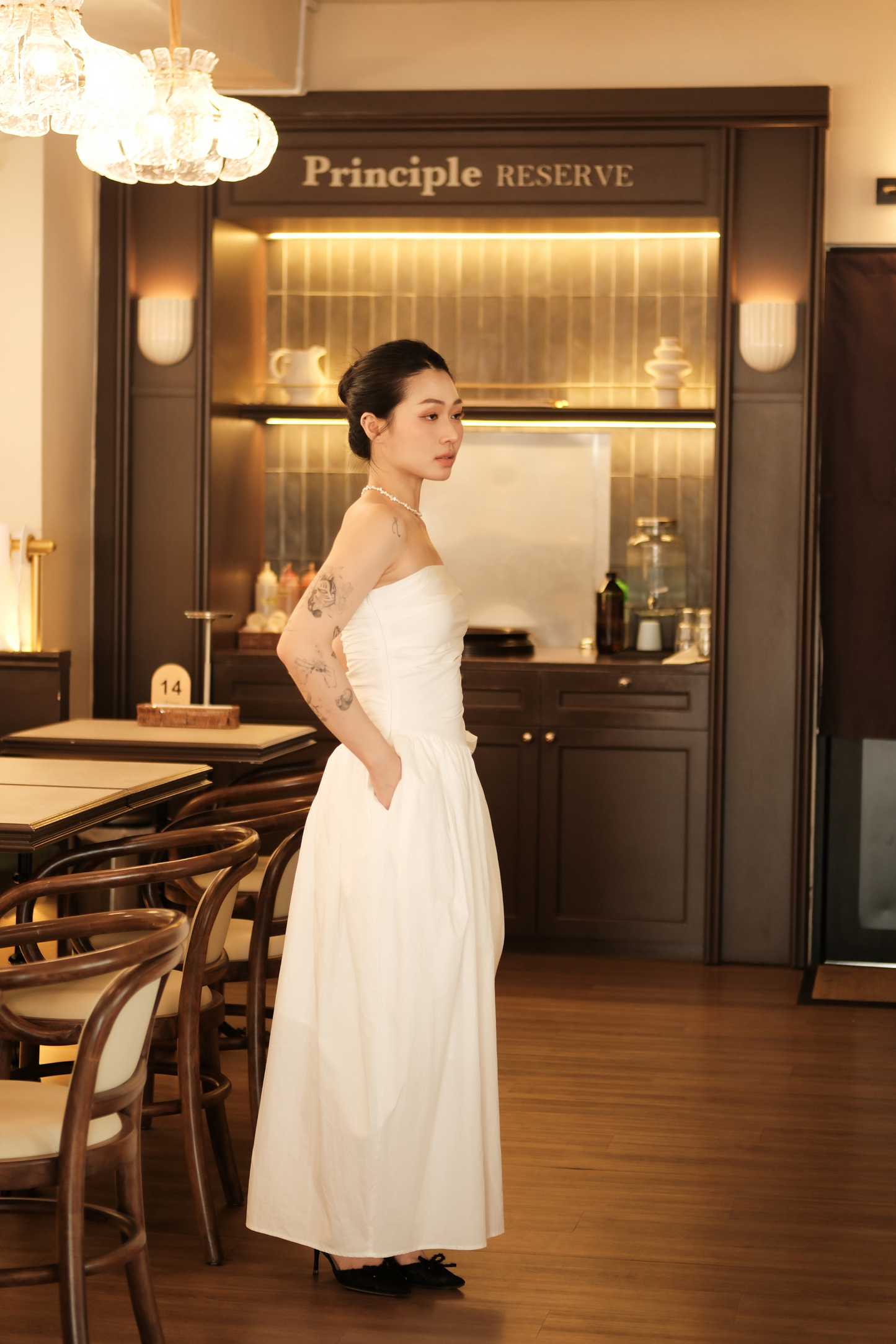 Céline Pure Bow Gown in Ivory