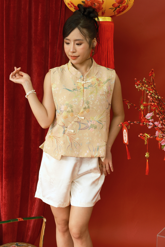 Lumière Floral Jacquard Vest (In-Stock)