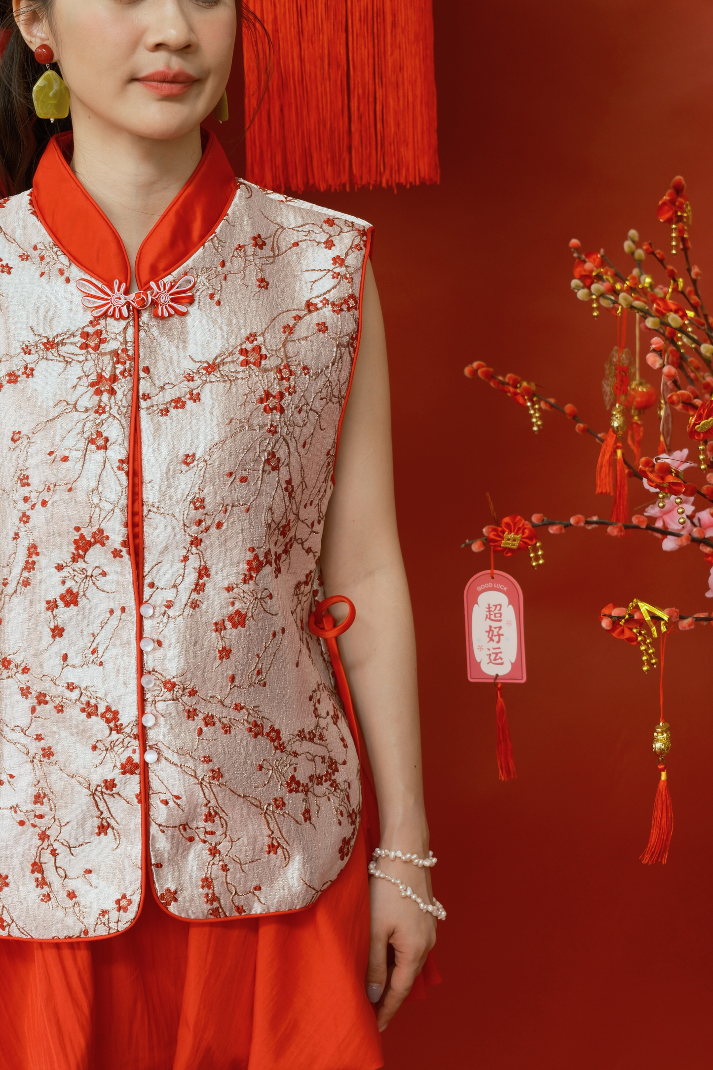 Arielle Blossom Brocade Vest