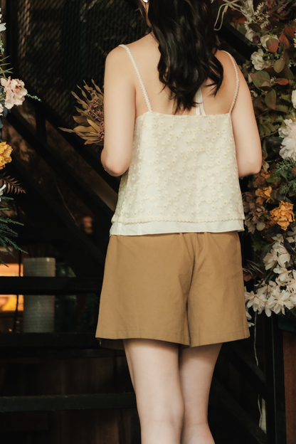 Sloane Everyday Cotton Shorts in Chestnut Brown