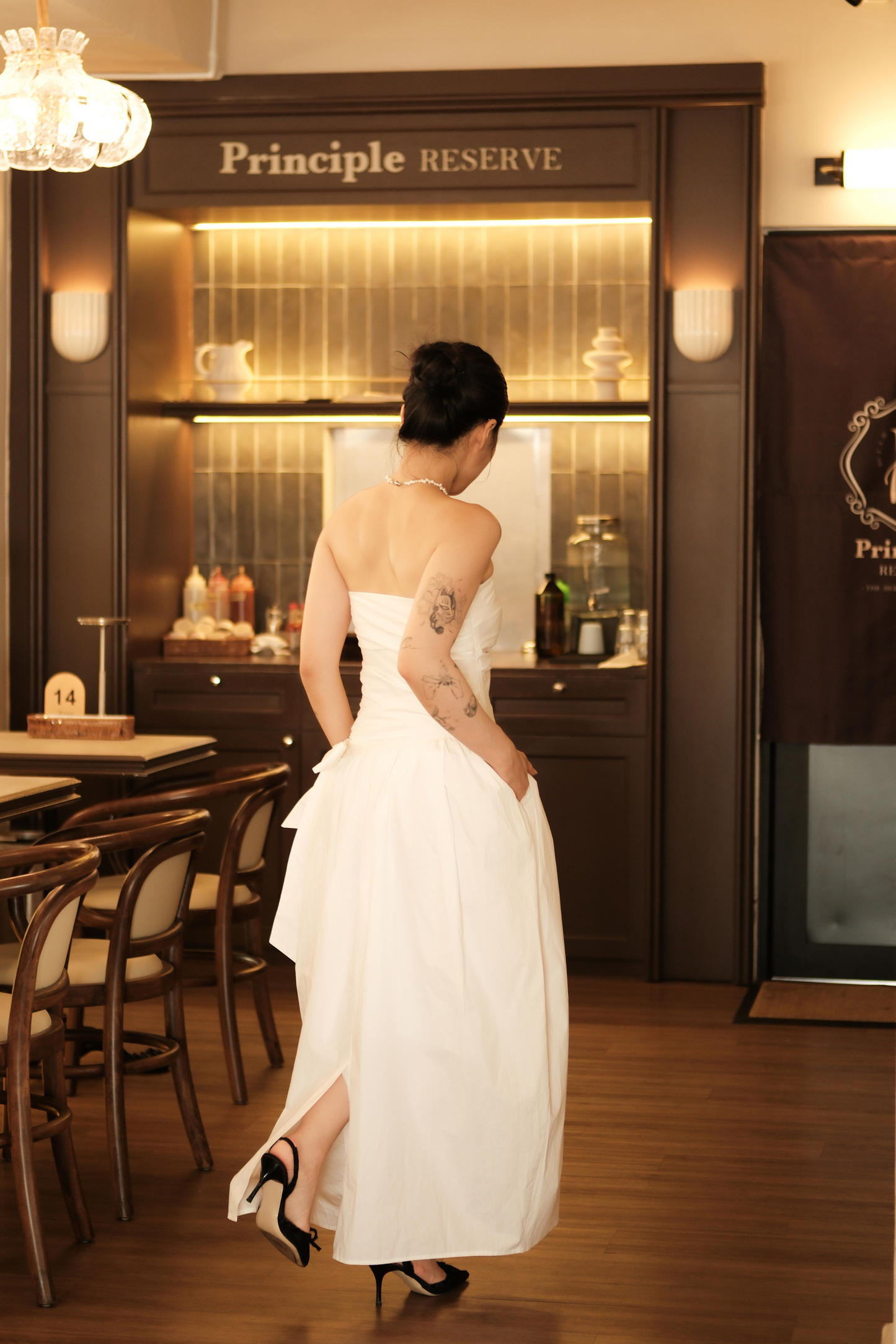 Céline Pure Bow Gown in Ivory