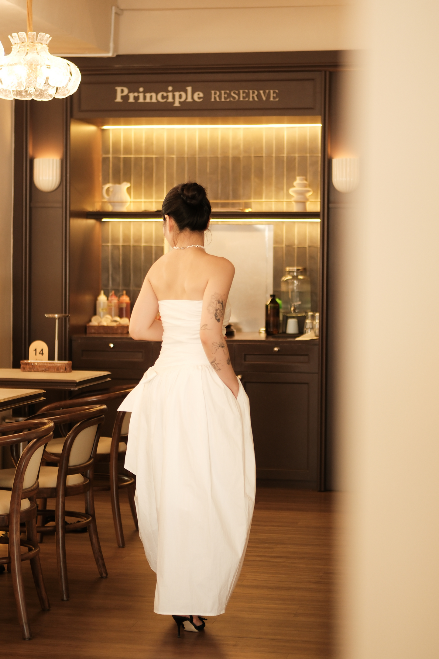 Céline Pure Bow Gown in Ivory