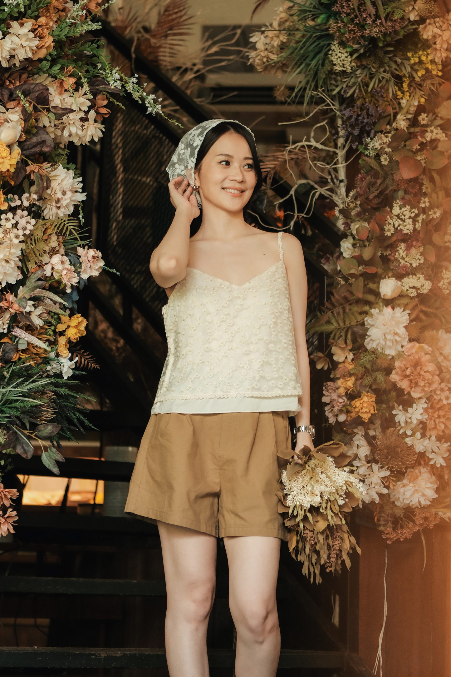 Sloane Everyday Cotton Shorts in Chestnut Brown