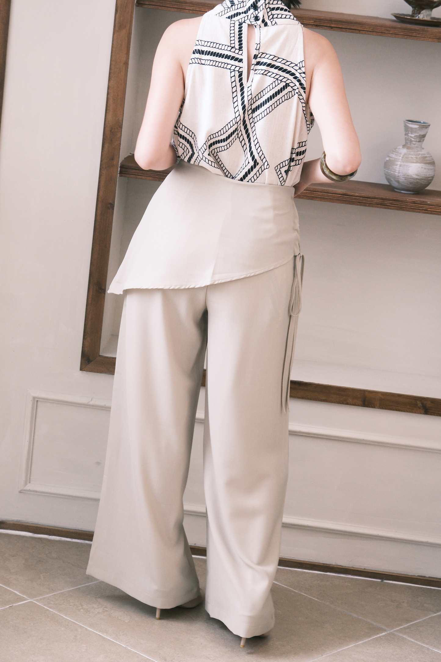 Sloane Wide-Leg Pants in Khaki