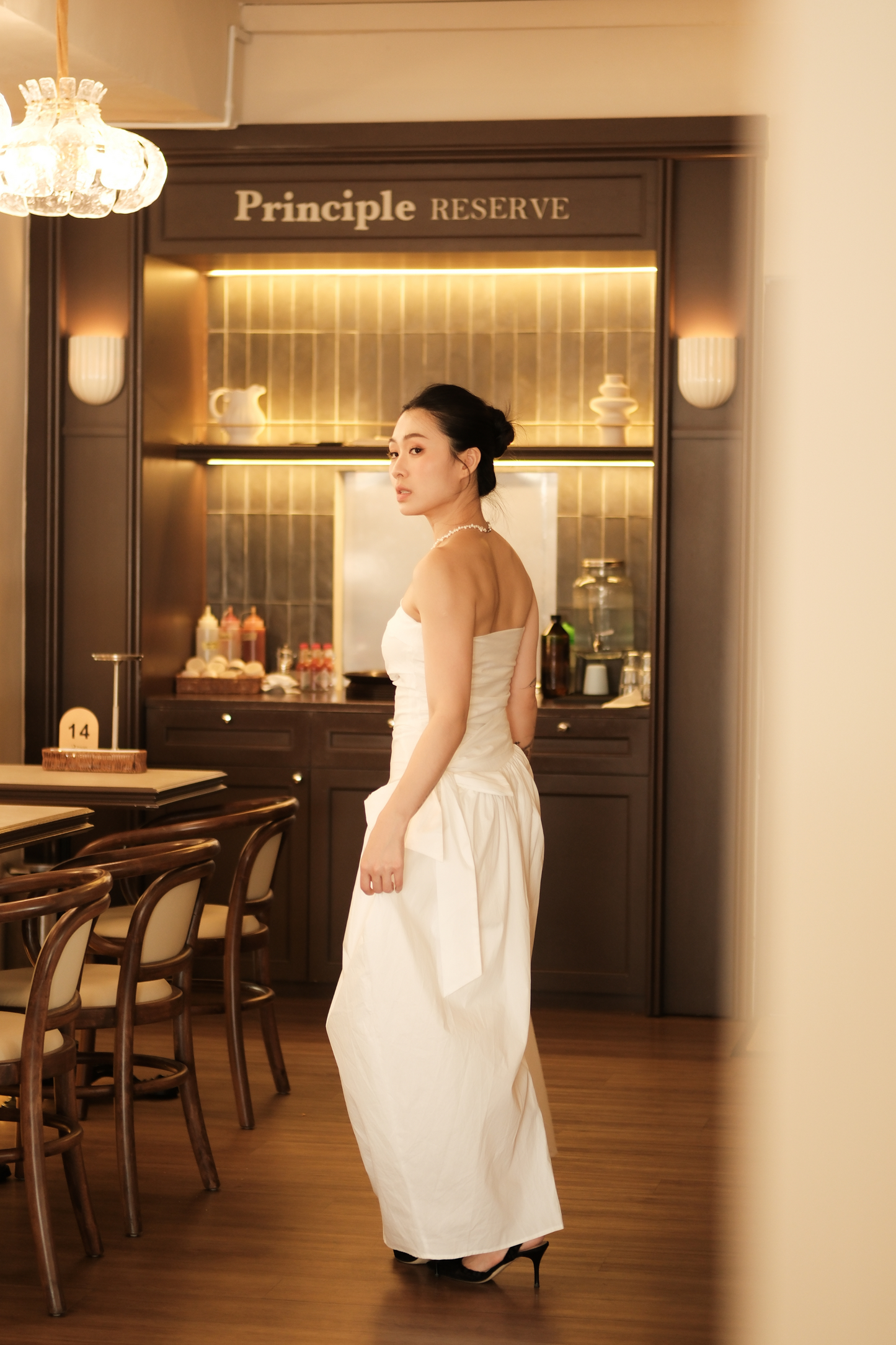 Céline Pure Bow Gown in Ivory