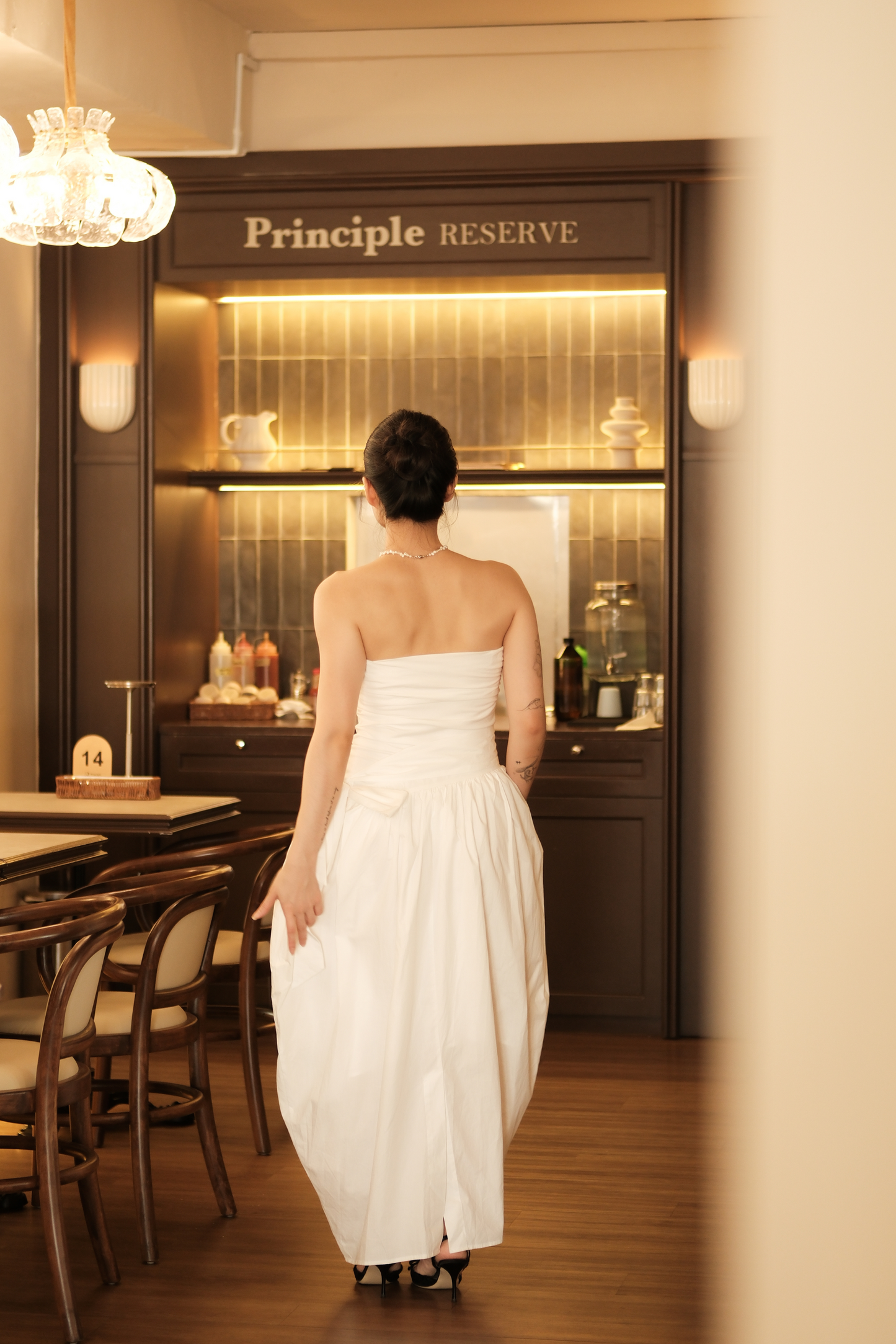 Céline Pure Bow Gown in Ivory