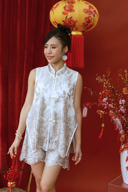Lumière Bloom Lace Cheongsam Set (In-Stock)
