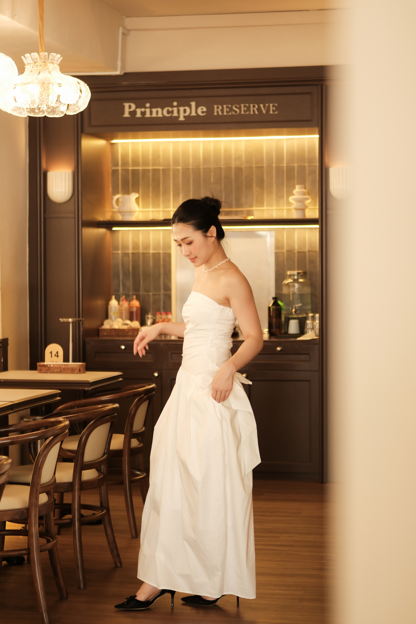 Céline Pure Bow Gown in Ivory