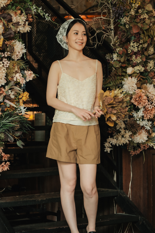Sloane Everyday Cotton Shorts in Chestnut Brown
