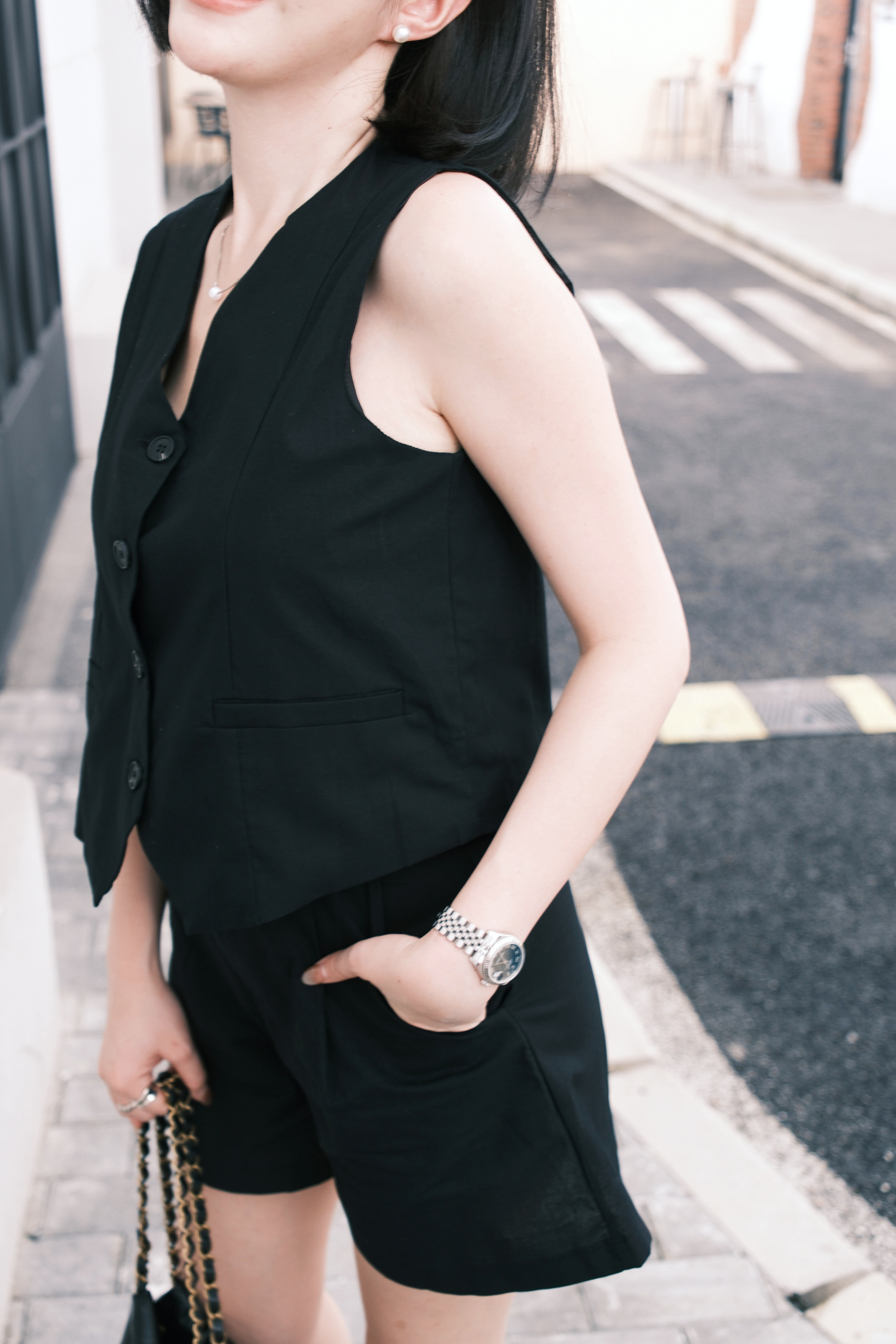 Violette Tailored Shorts in Black