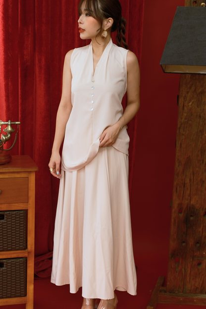 Serene Drape Halter Two-Piece Set (In-Stock)