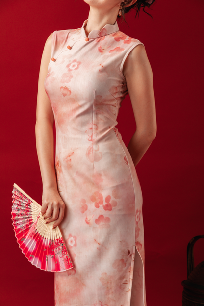 Liana Floral Velvet Cheongsam Dress