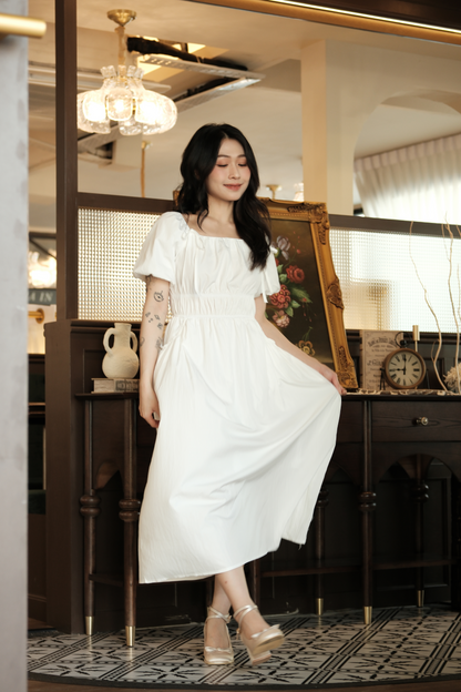 Isla Puff-Sleeve Maxi Dress