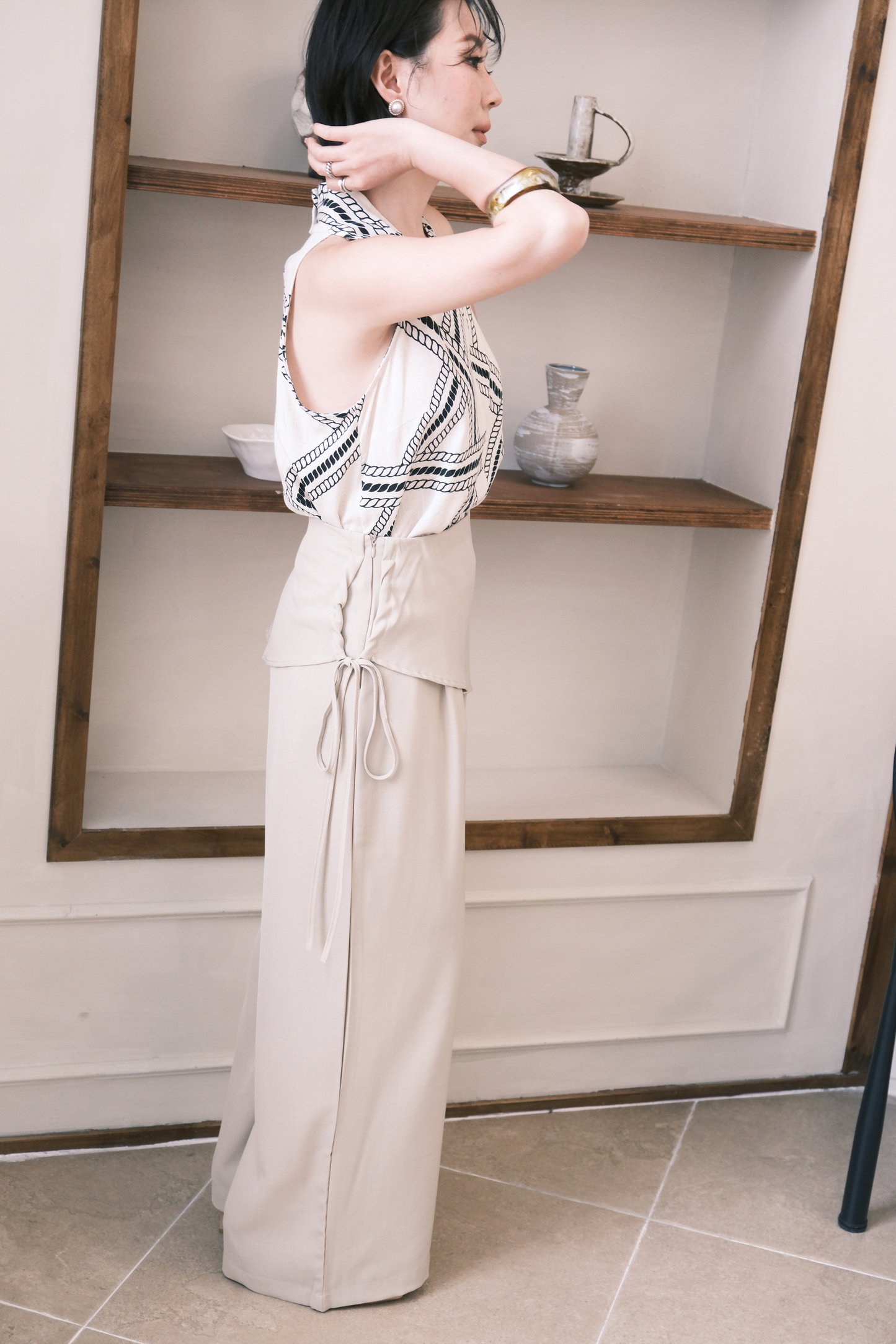 Sloane Wide-Leg Pants in Khaki