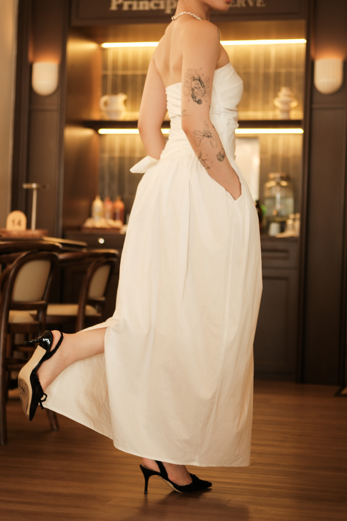 Céline Pure Bow Gown in Ivory