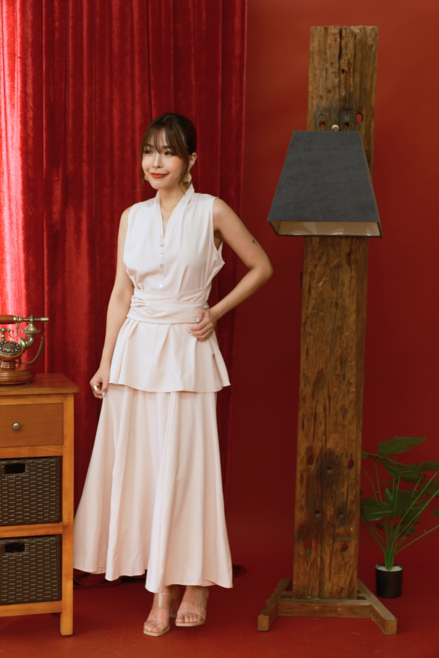 Serene Drape Halter Two-Piece Set (In-Stock)