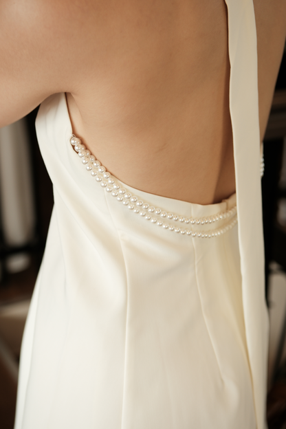 Aurélie Halter Backless Mini Dress