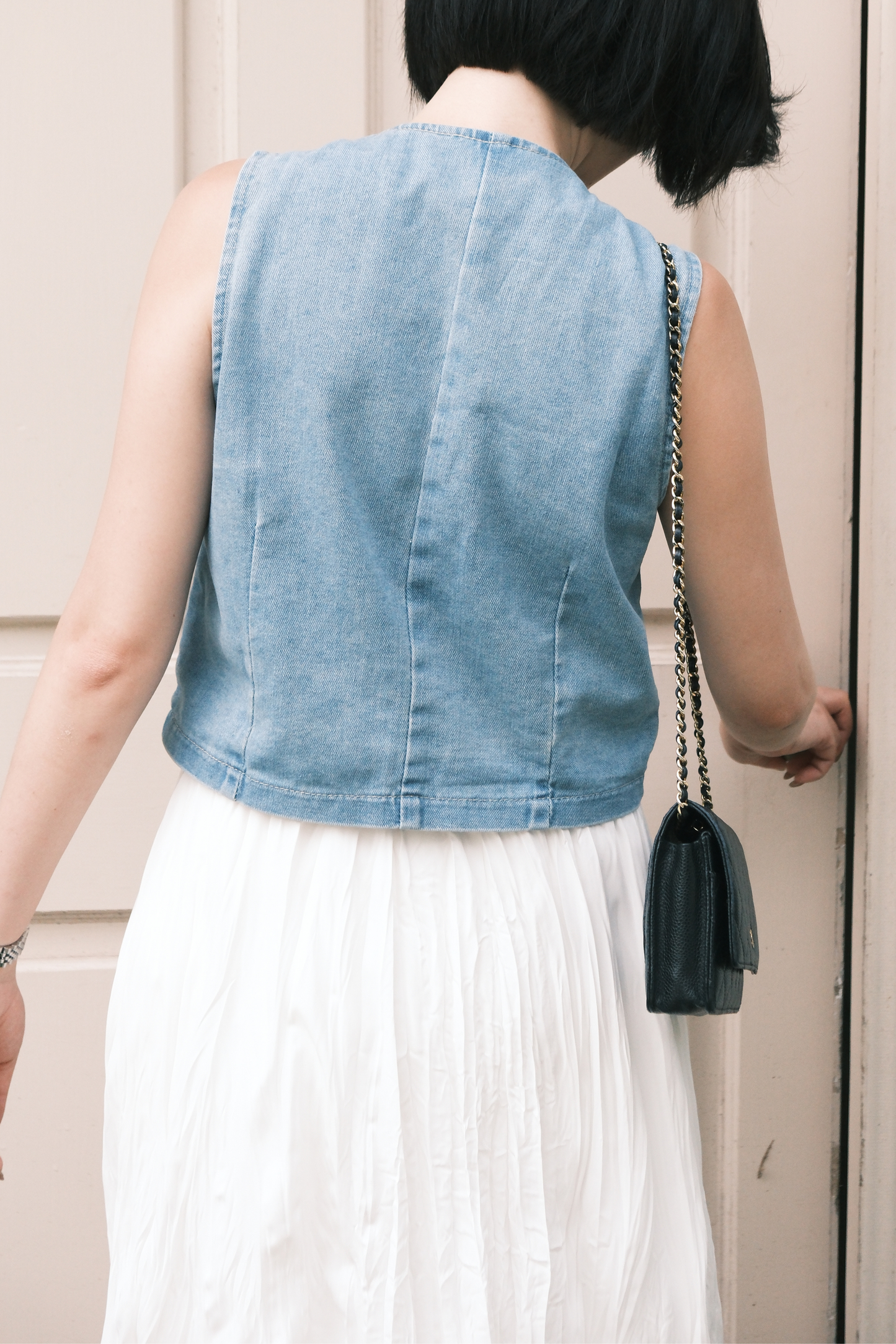 Elara Soft Wave Skirt In White