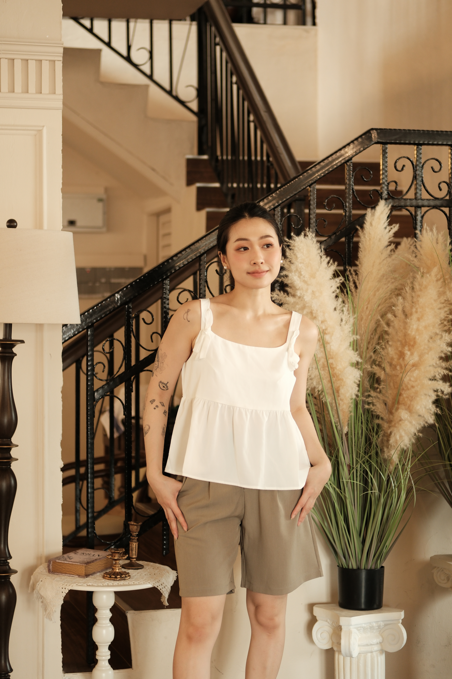 Avery Tailored Bermuda Shorts in Khaki